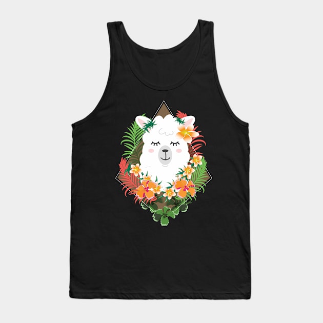 Llama hawaii vacation tropical christmas Tank Top by aaltadel